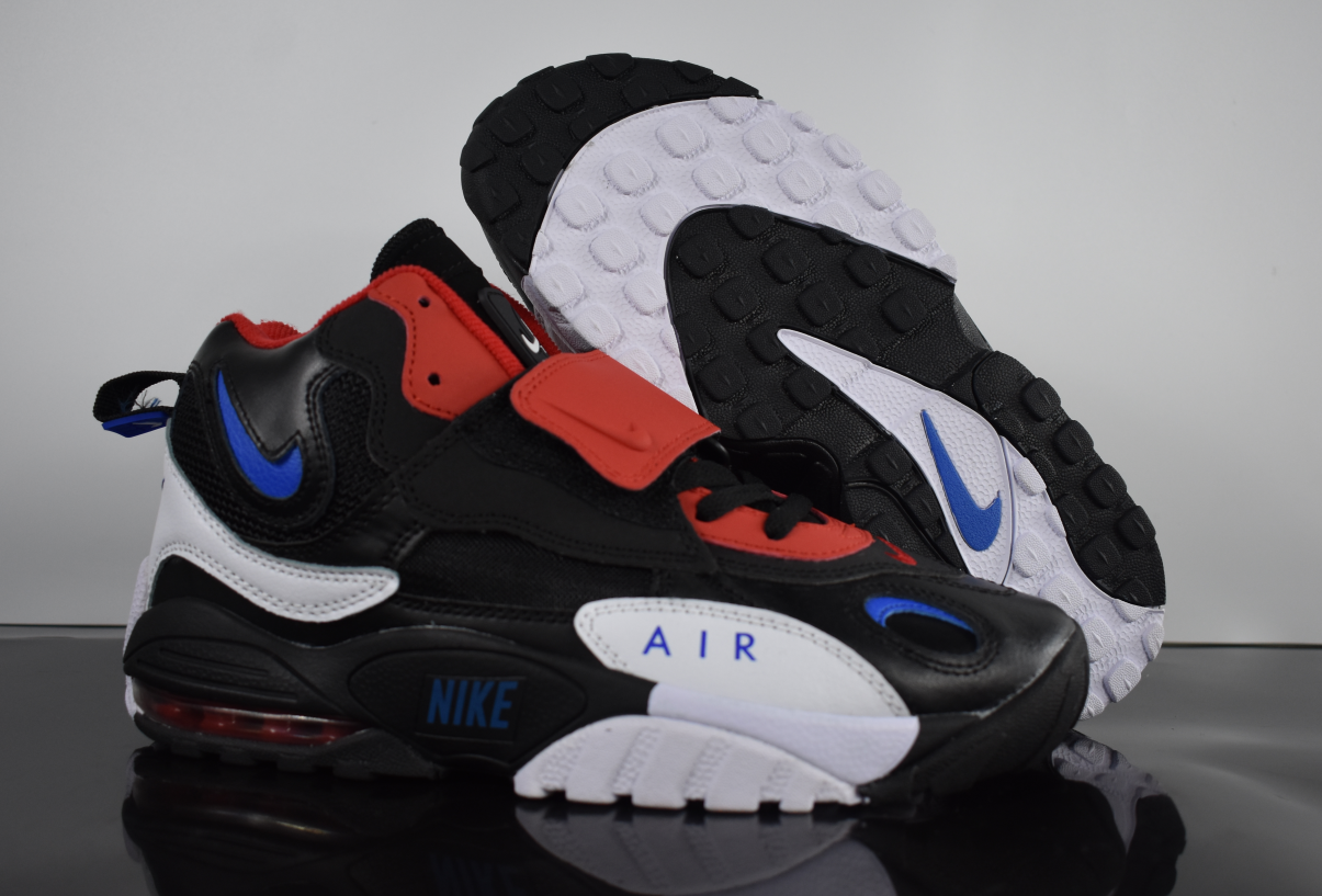 Women Nike Air Max Speed Turf Black White Red Blue Shoes